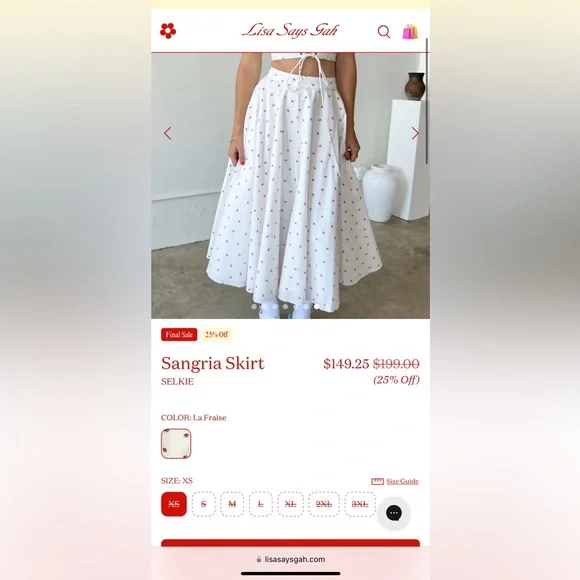 Lisa Says Gah Sangria Skirt - Picture 2 of 14